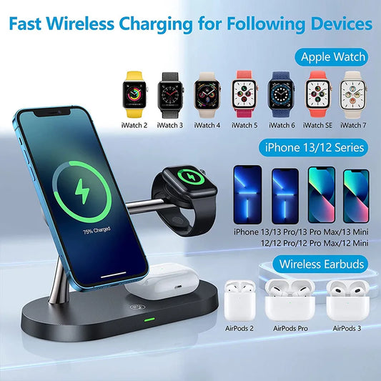 3 in 1 Wireless Charger Stand For iPhone 12 13 14 15 16