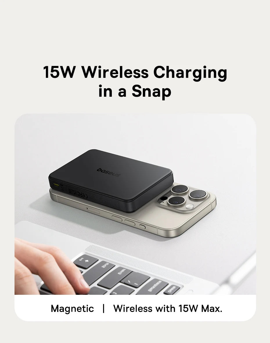 Baseus Magnetic Power Bank for iPhone 16 15 14 13 Pro Max